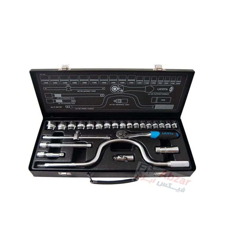 جعبه بکس 24 پارچه لیکوتا مدل ALT-5015F درایو 3/8 اینچ
