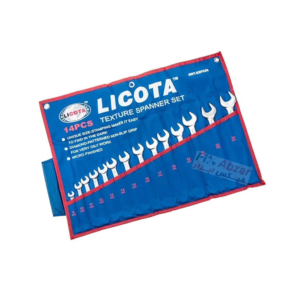 مجموعه آچار یک سر تخت و رینگی لیکوتا مدل AWT-ESFK09