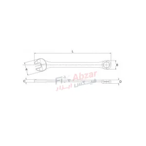 آچار یک سر تخت یک سر رینگی