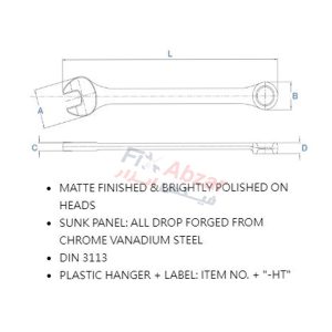آچار یک سر تخت یک سر رینگی لیکوتا