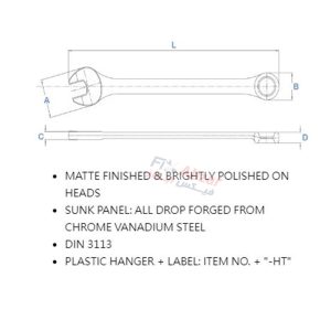 آچار یک سر تخت یک سر رینگی