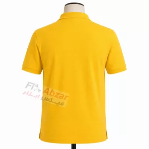 تیشرت جودون زرد دو دکمه یقه دار